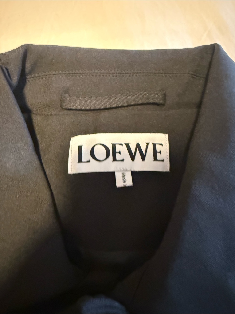 Loewe Black Lightweight Shirt Jacket with Leather Pocket large - Picture 4 of 5